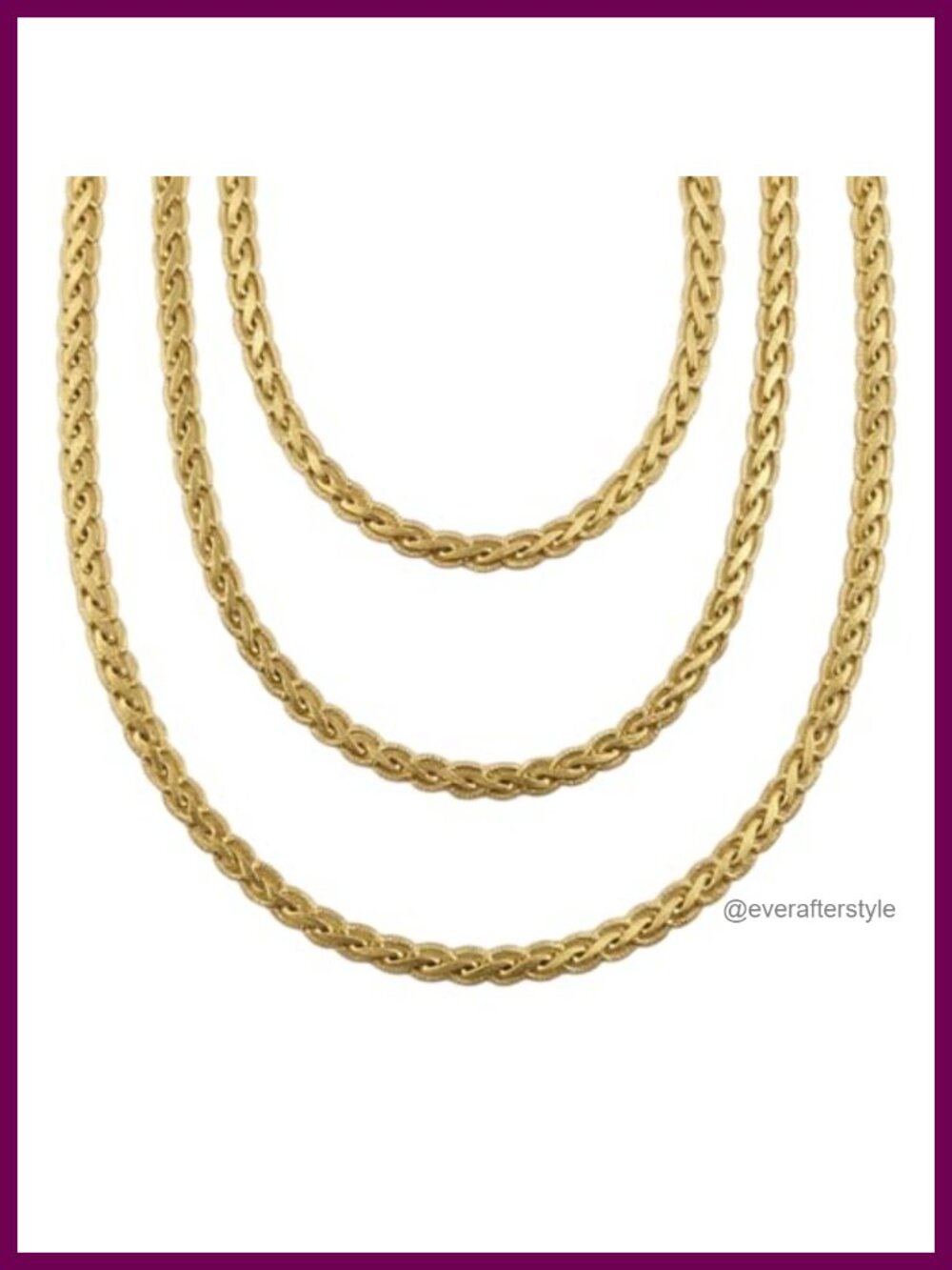 18K Gold Filled Herringbone Chain Necklace 18"